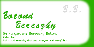 botond bereszky business card